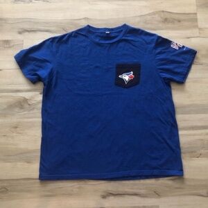 Blue Women's Short Sleeve Pocket Tee with Team Logo